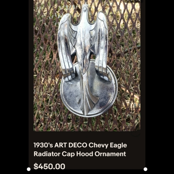 1930s Chevy eagle radiator cap/hood ornament. - Picture 8 of 8